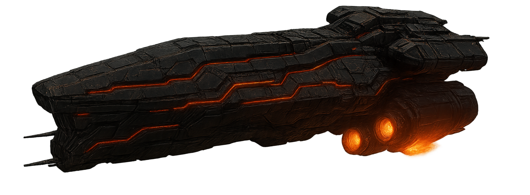 Frégate rouge d'Exile Revive en approche